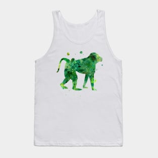 Baboon Watercolor Painting Tank Top